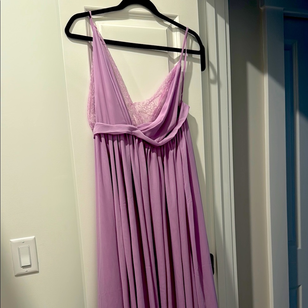 Michael Costello Lilac Backless Evening Dress